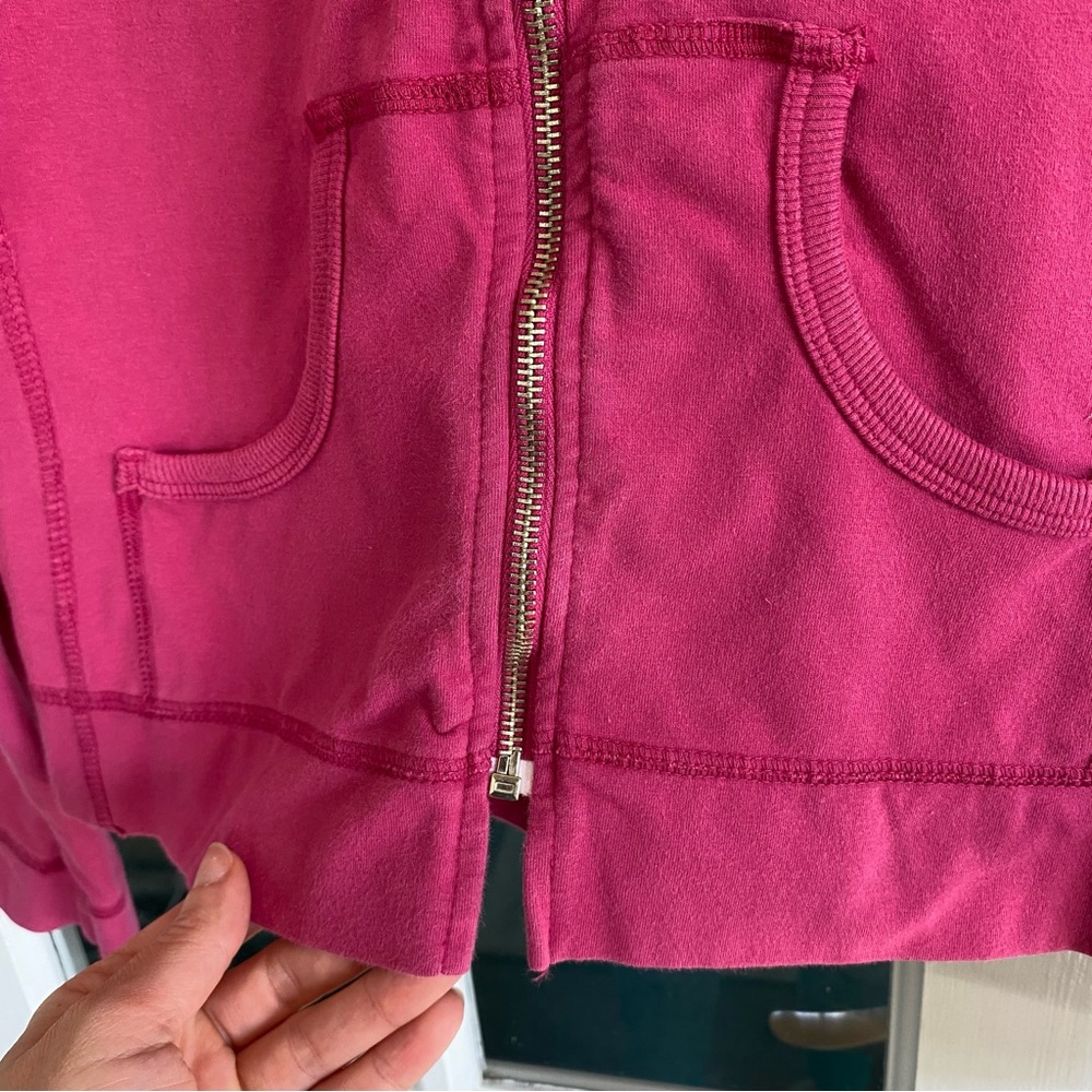 Hard Tail Zip Up Lightweight Hoodie Athletic Jacket Cotton Blend Small Pink - Picture 3 of 13